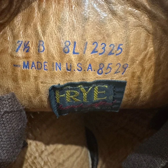Frye Tan Leather Interior Label - Picture 3 of 3